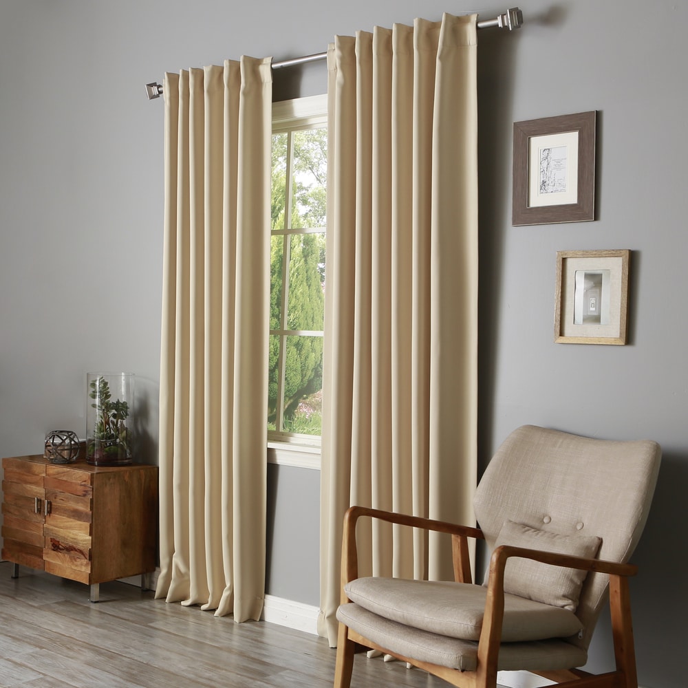 Aurora Home Insulated Thermal Blackout Long Length Curtain Panel Pair