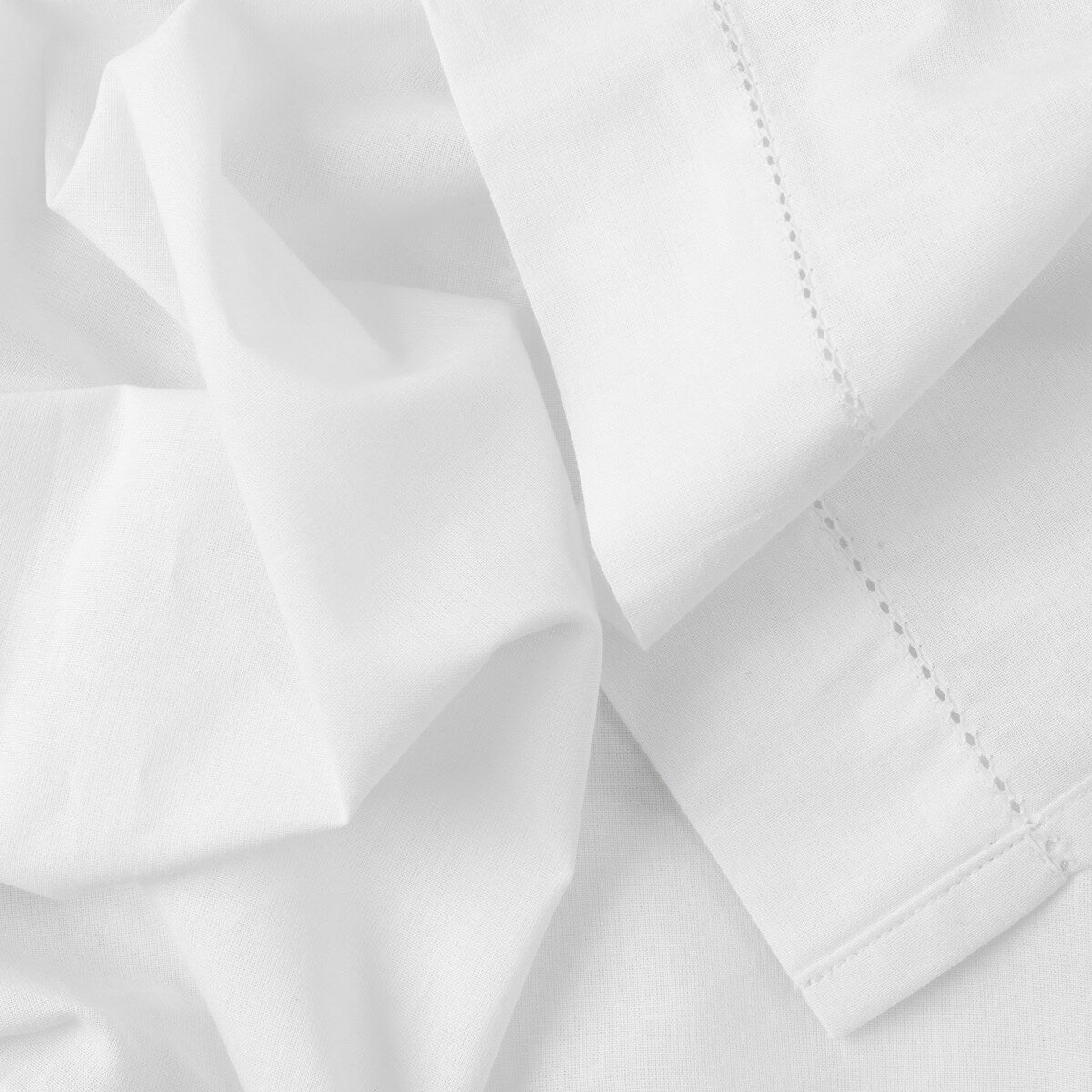 Simplicity Hemstitch 100% Cotton Rod Pocket Tailored Panel Pair with Tiebacks or Tailored Valance