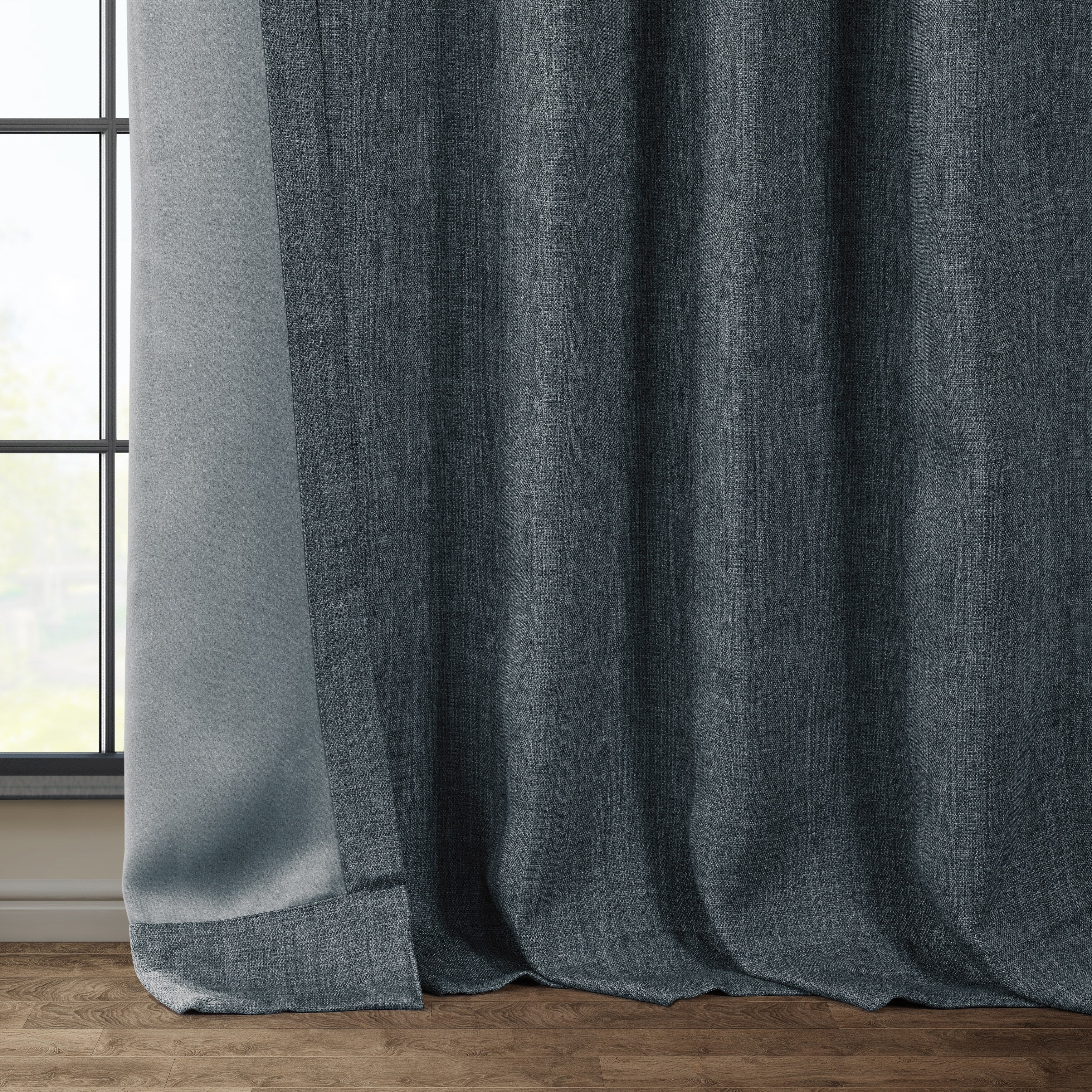 Exclusive Fabrics Faux Linen Room Darkening Curtain (1 Panel)