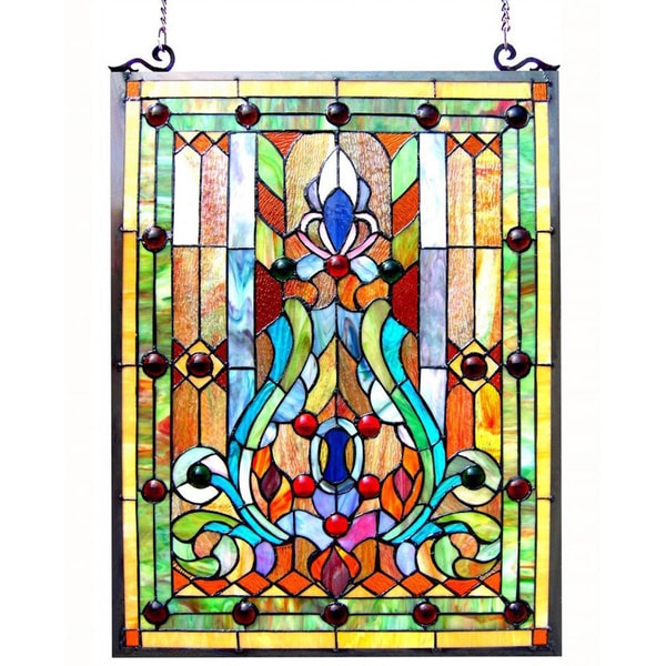 Chloe Tiffany-style Victorian Design Window Panel