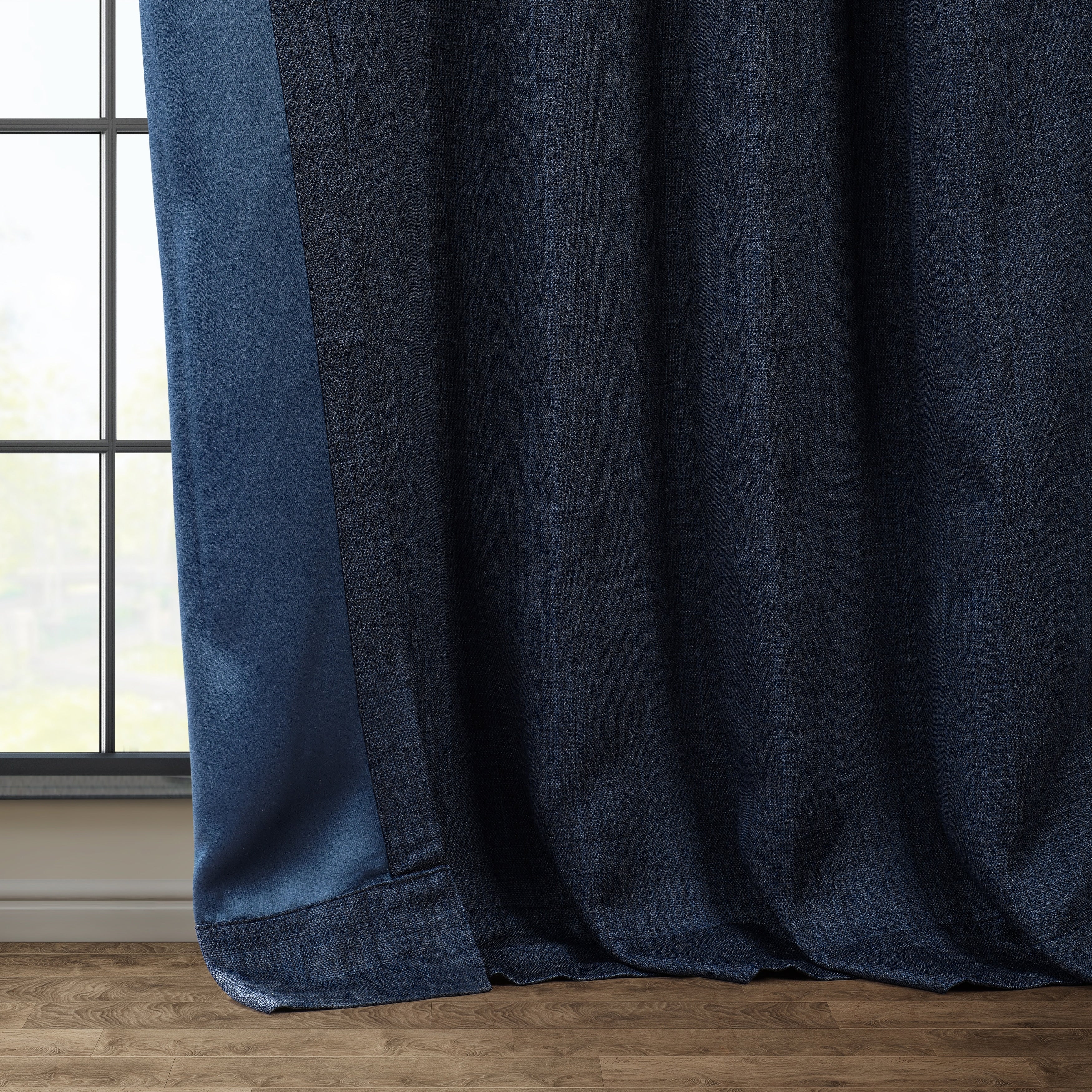 Exclusive Fabrics Faux Linen Room Darkening Curtain (1 Panel)