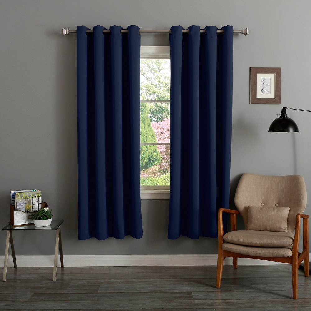 Aurora Home Thermal Insulated 72-inch Blackout Curtain Pair - 52 x 72