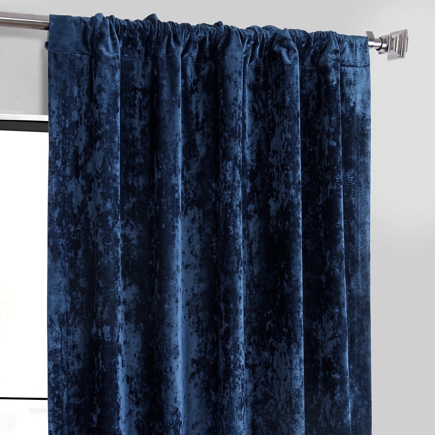 Exclusive Fabrics Lush Crush Velvet Curtains - Room Darkening Curtain for Bedroom & Living Room (1 Panel)