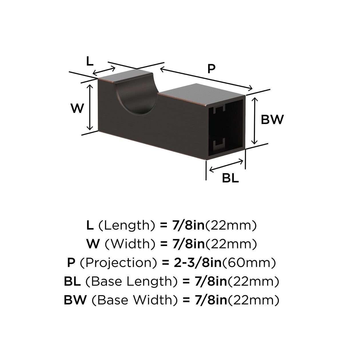 Amerock Monument Contemporary Single Robe Hook