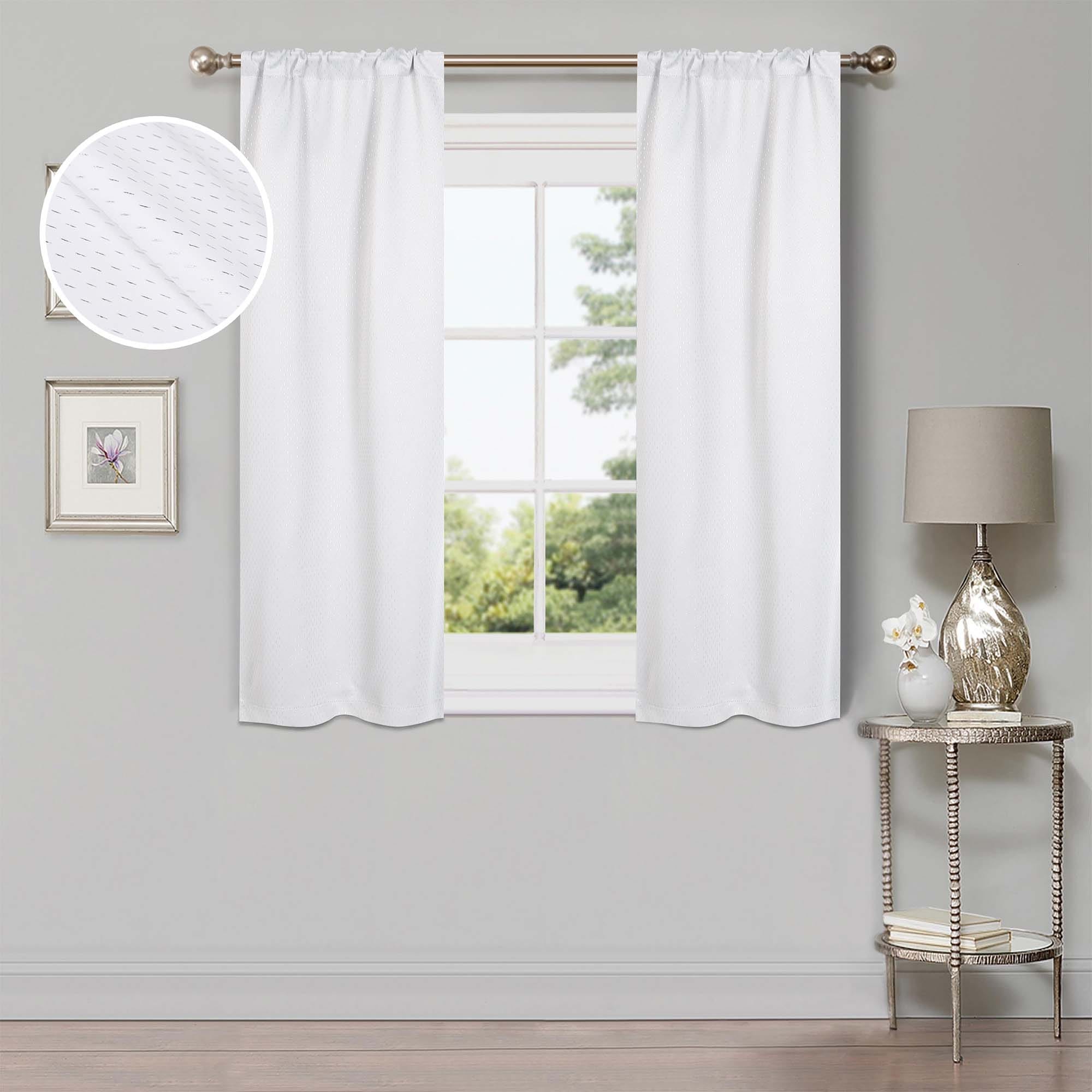 Superior Shimmer Washable Room Darkening Curtains, Set of 2 Panels