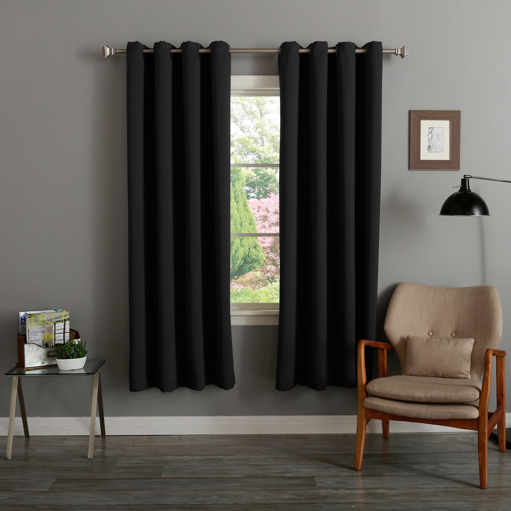 Aurora Home Thermal Insulated 72-inch Blackout Curtain Pair - 52 x 72