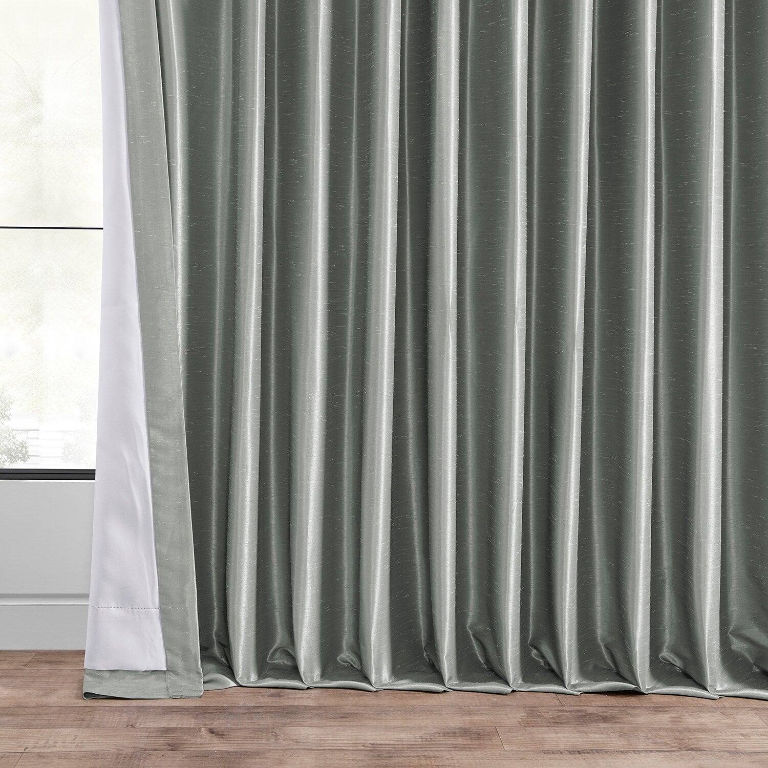 Exclusive Fabrics Blackout Extra Wide Faux Dupioni Curtain (1 Panel)