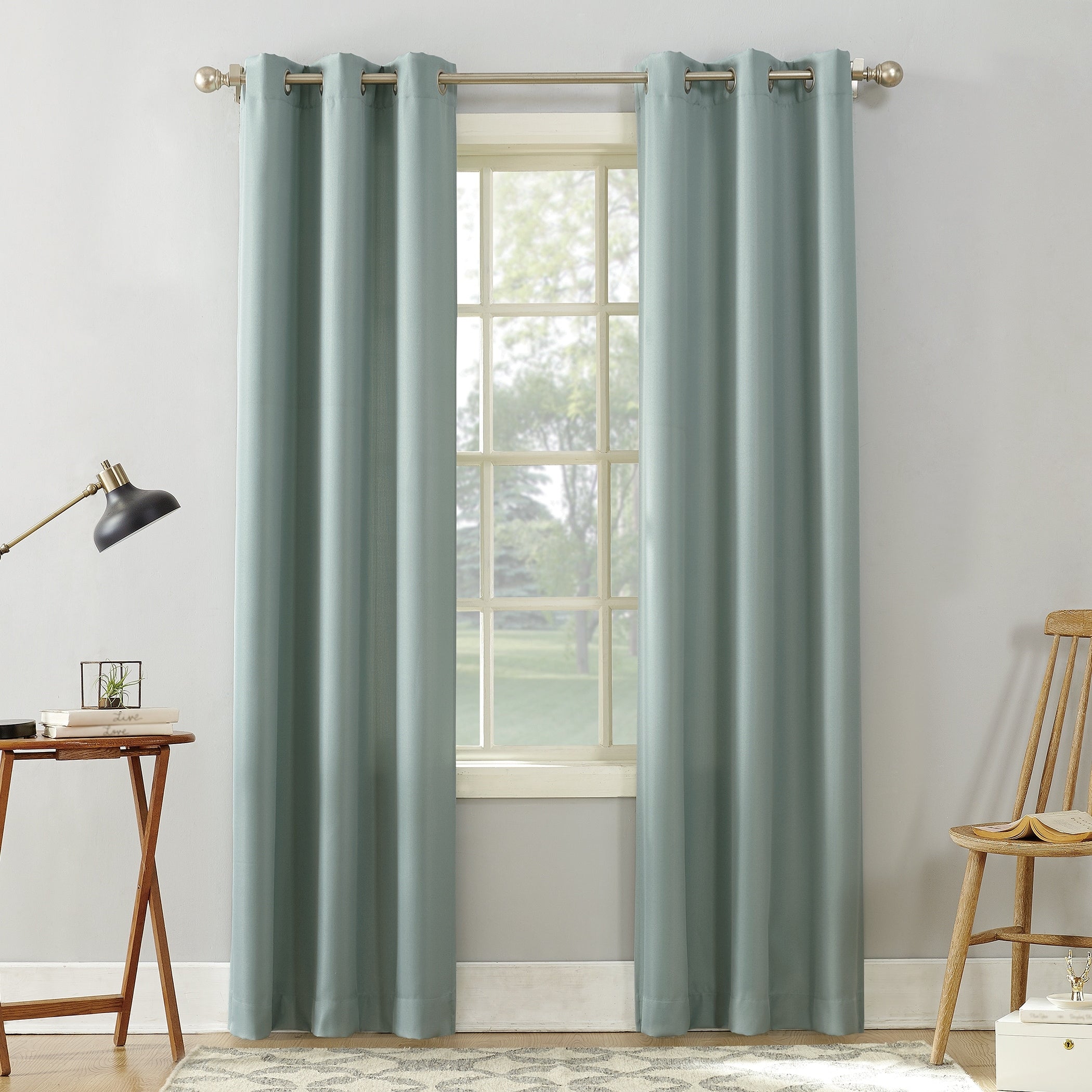 No. 918 Sora Casual Textured Grommet Curtain Panel, Single Panel