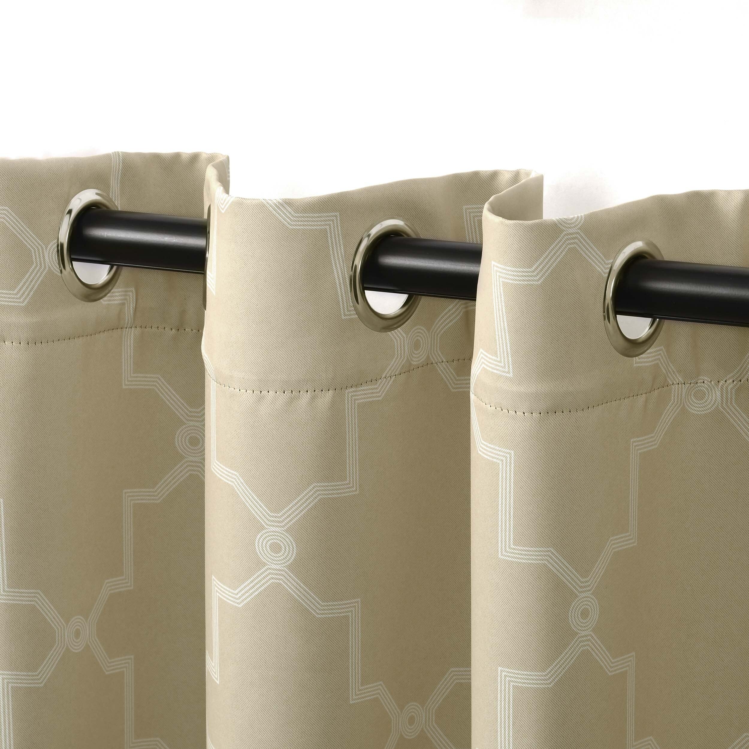 Imperial Trellis Washable Room Darkening Blackout Curtains, Set of 2 Panels