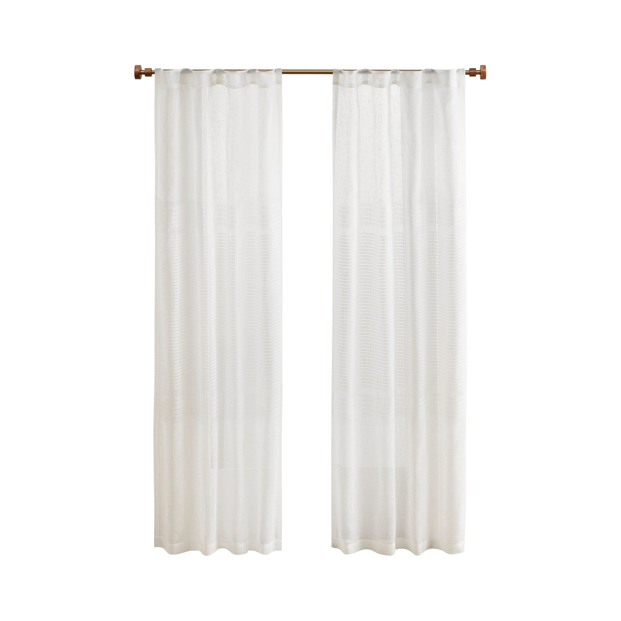 Madison Park Calista Yarn Dye Sheer Curtain Panel Pair