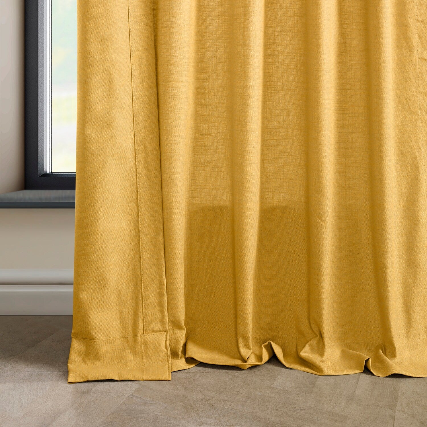 Exclusive Fabrics Dune Textured Solid Cotton Curtain Pair (2 Panels)