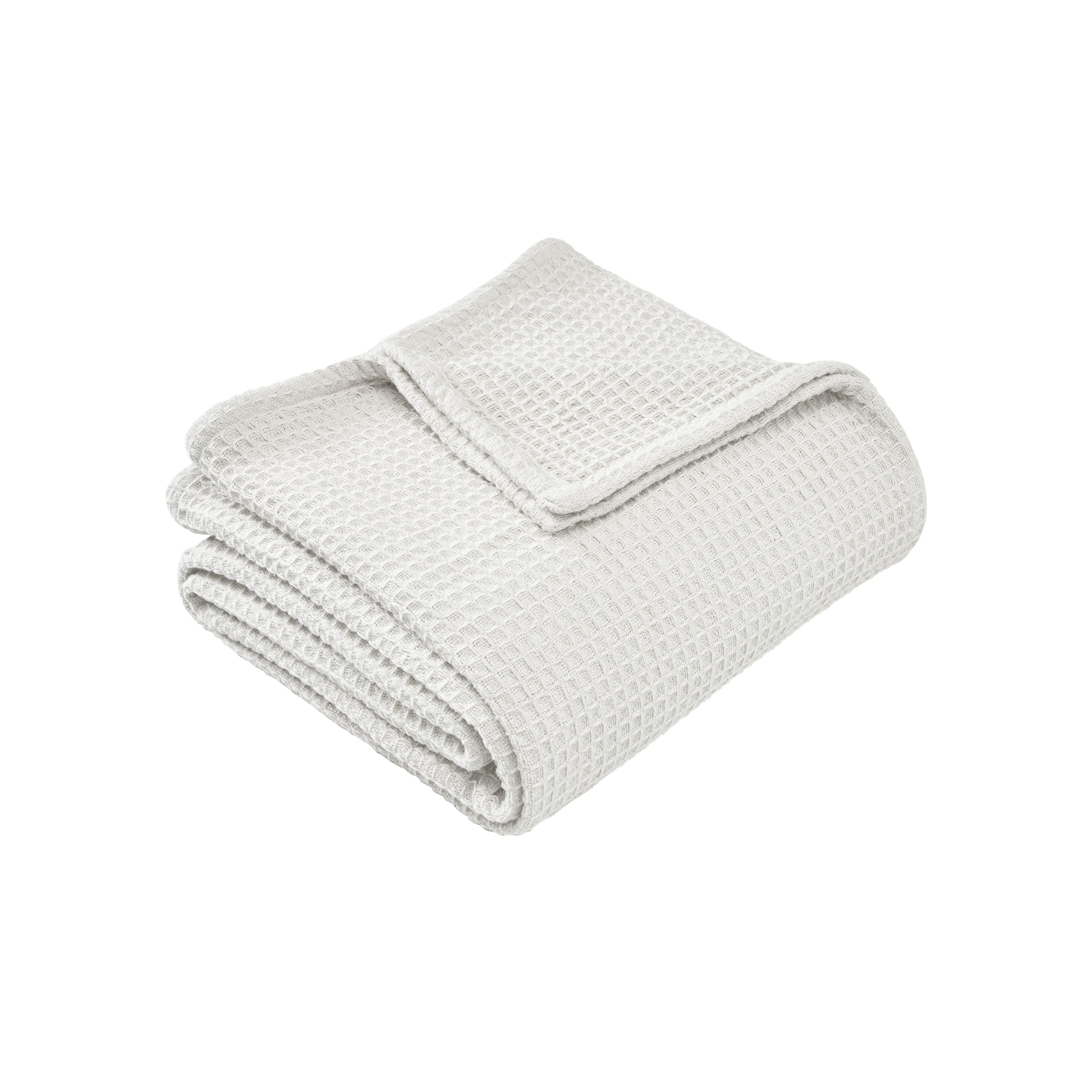 Tahari Home Samantha Soft Waffle Textured Cotton Blanket