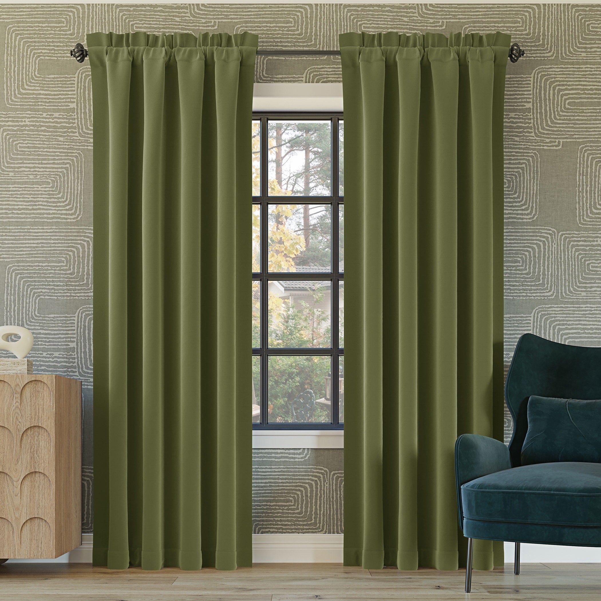 Sun Zero Oslo Theater Grade Extreme Total Blackout Rod Pocket 1-Piece Curtain Panel, Single Panel