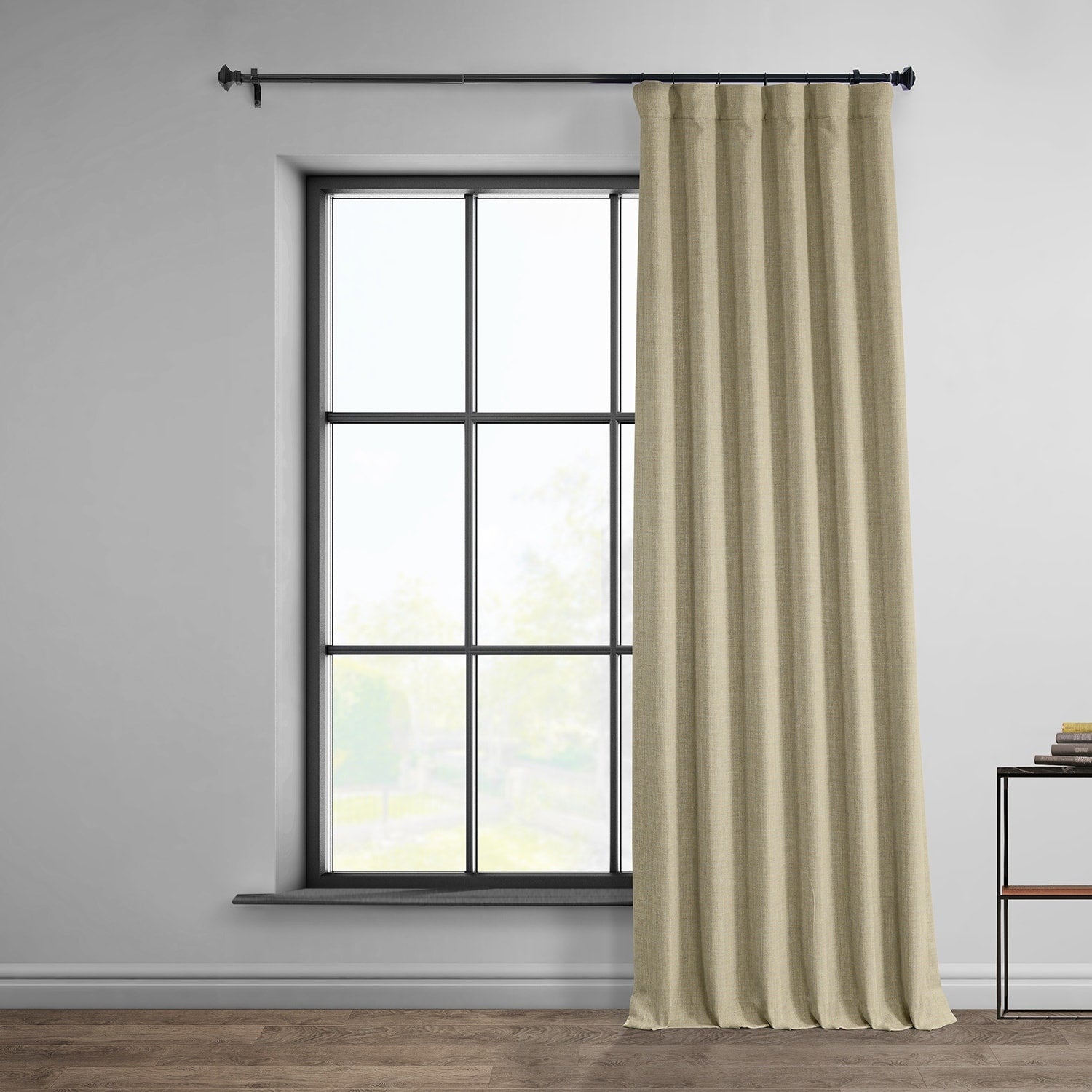 Exclusive Fabrics Faux Linen Room Darkening Curtain (1 Panel)