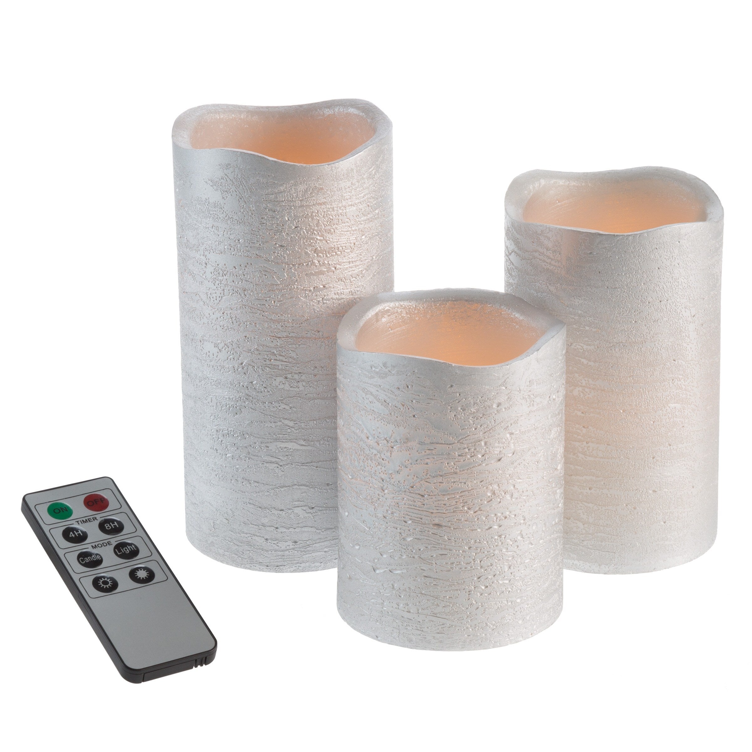 Lavish Home Set of 3 LED Flameless Candle with Remote