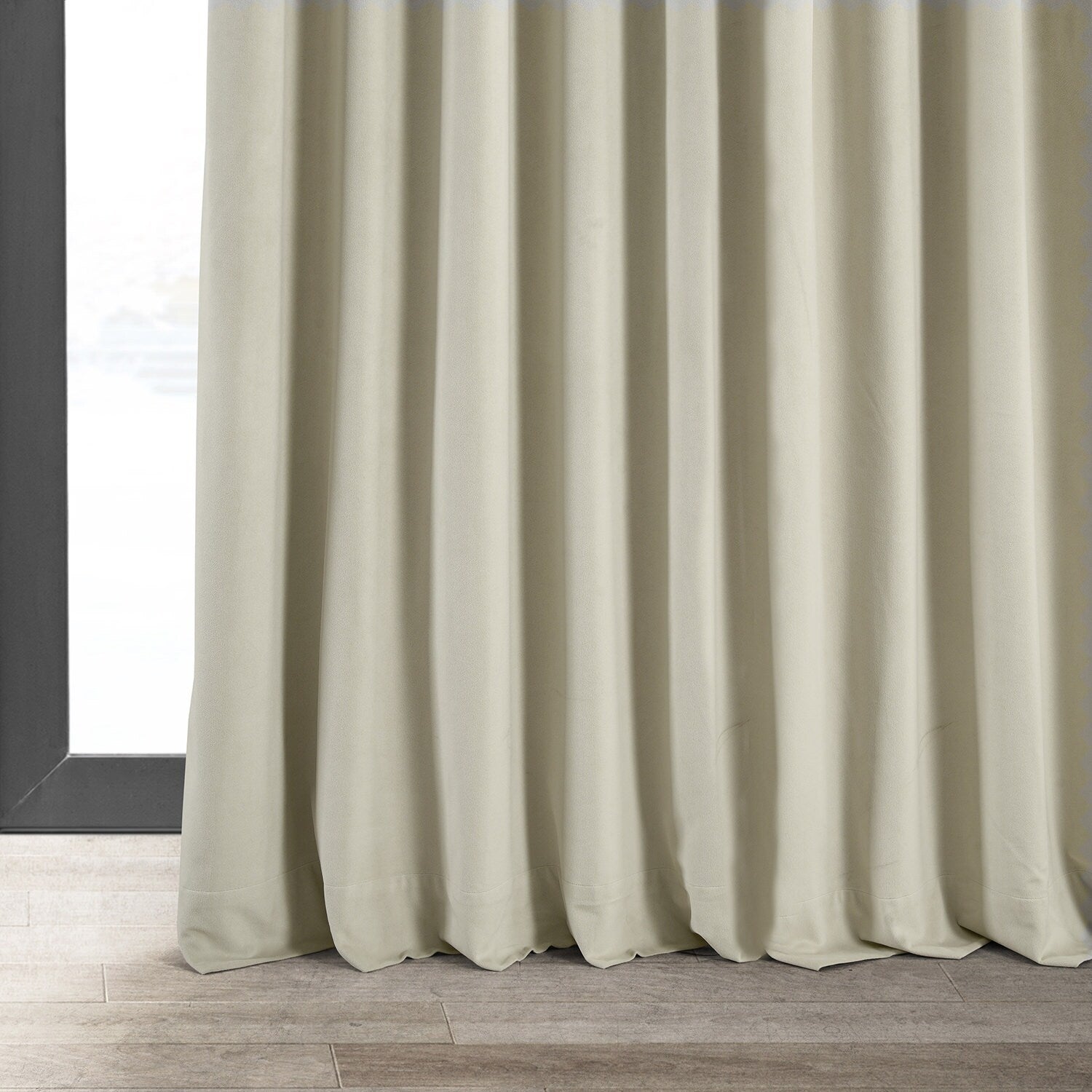 Exclusive Fabrics Signature Extra Wide Blackout Velvet Curtains (1 Panel) - Luxurious Blackout Drapes