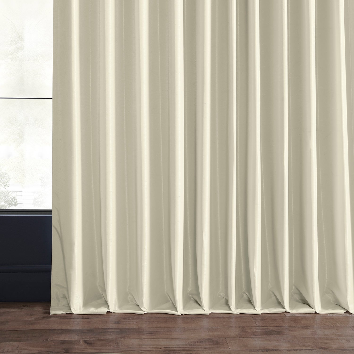 Exclusive Fabrics Blackout Extra Wide Faux Dupioni Curtain (1 Panel)