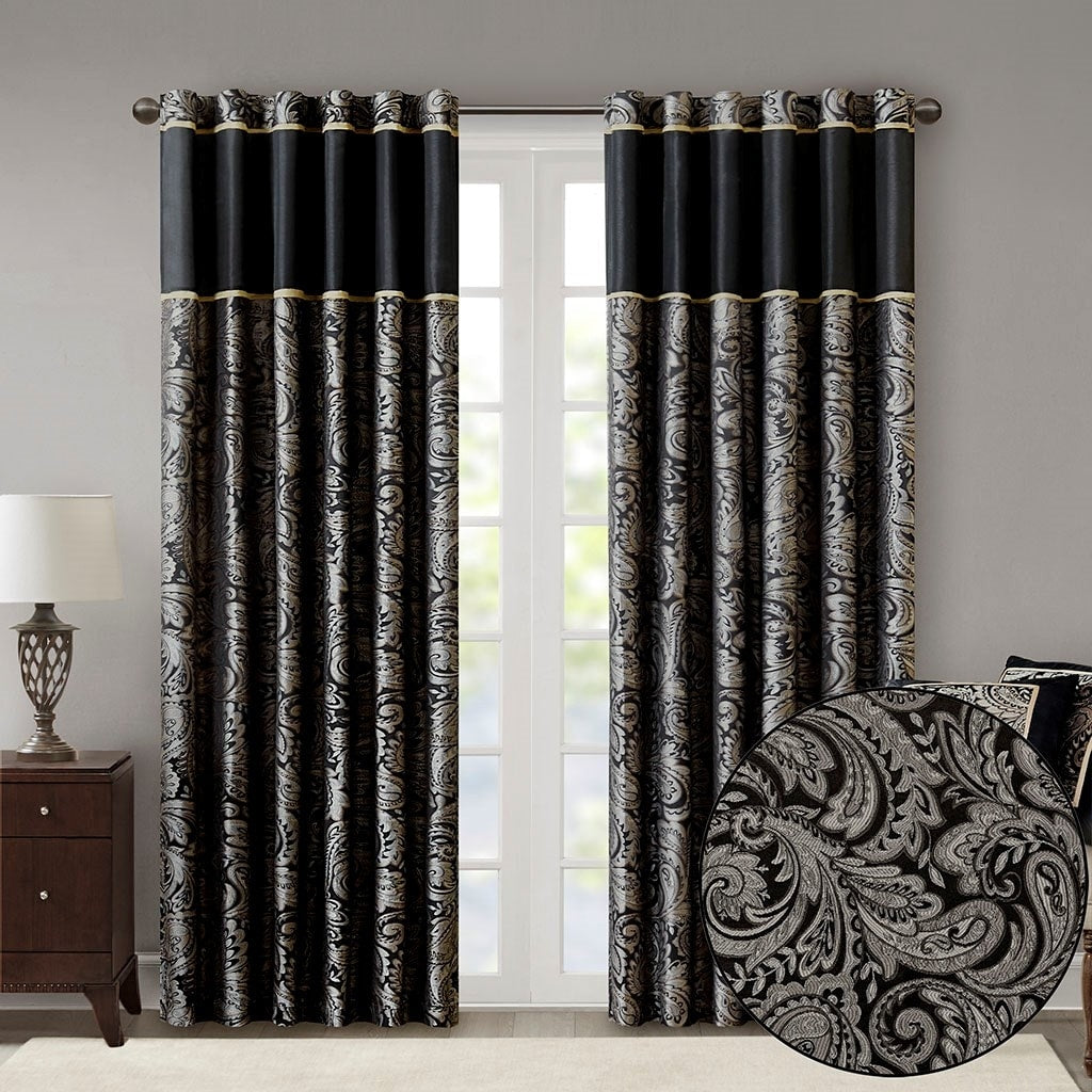 Jacquard Curtain Panel Pair