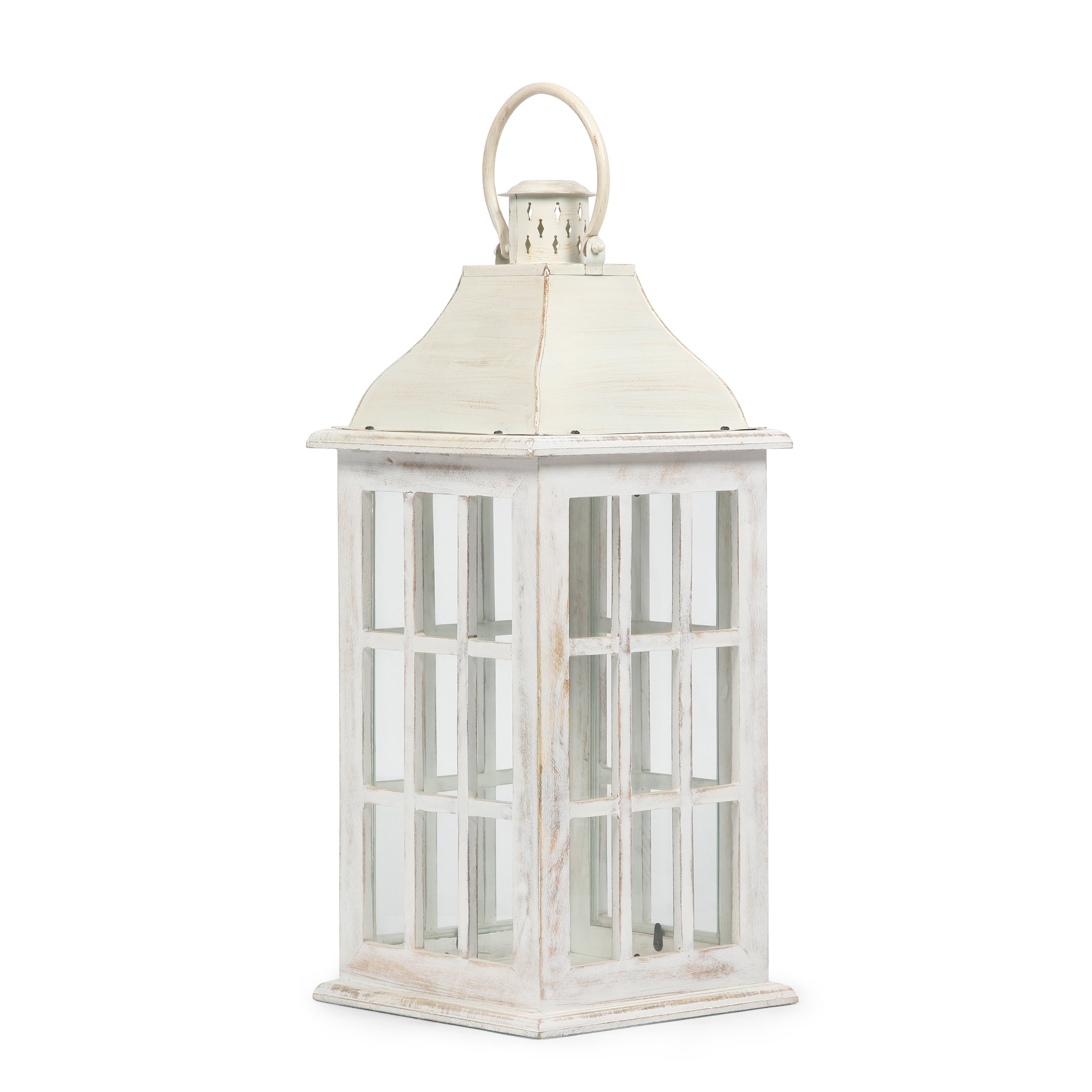 Hooven Indoor Mango Wood Handcrafted Decorative Lantern by Christopher Knight Home