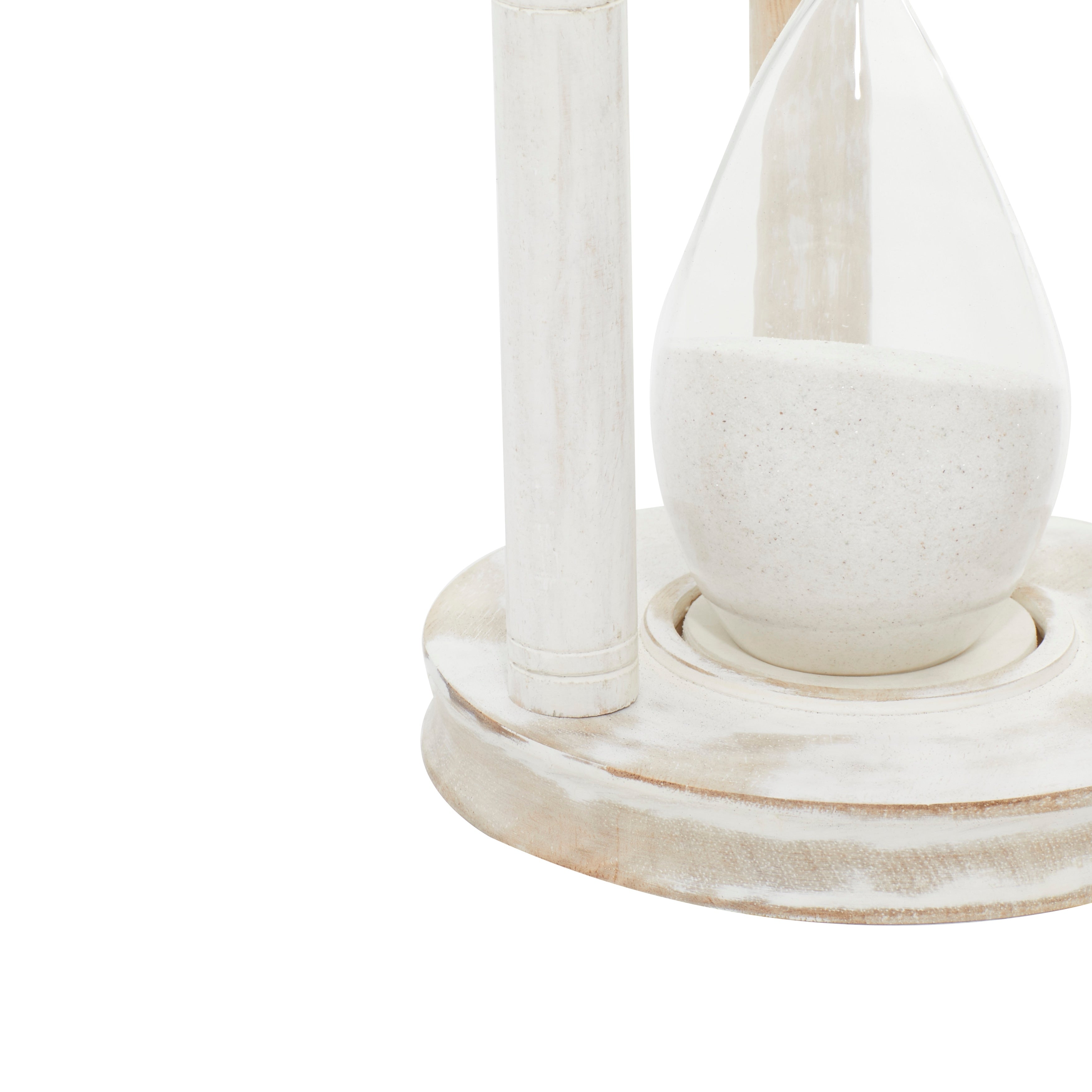 White Wood Hourglass Sand Timer