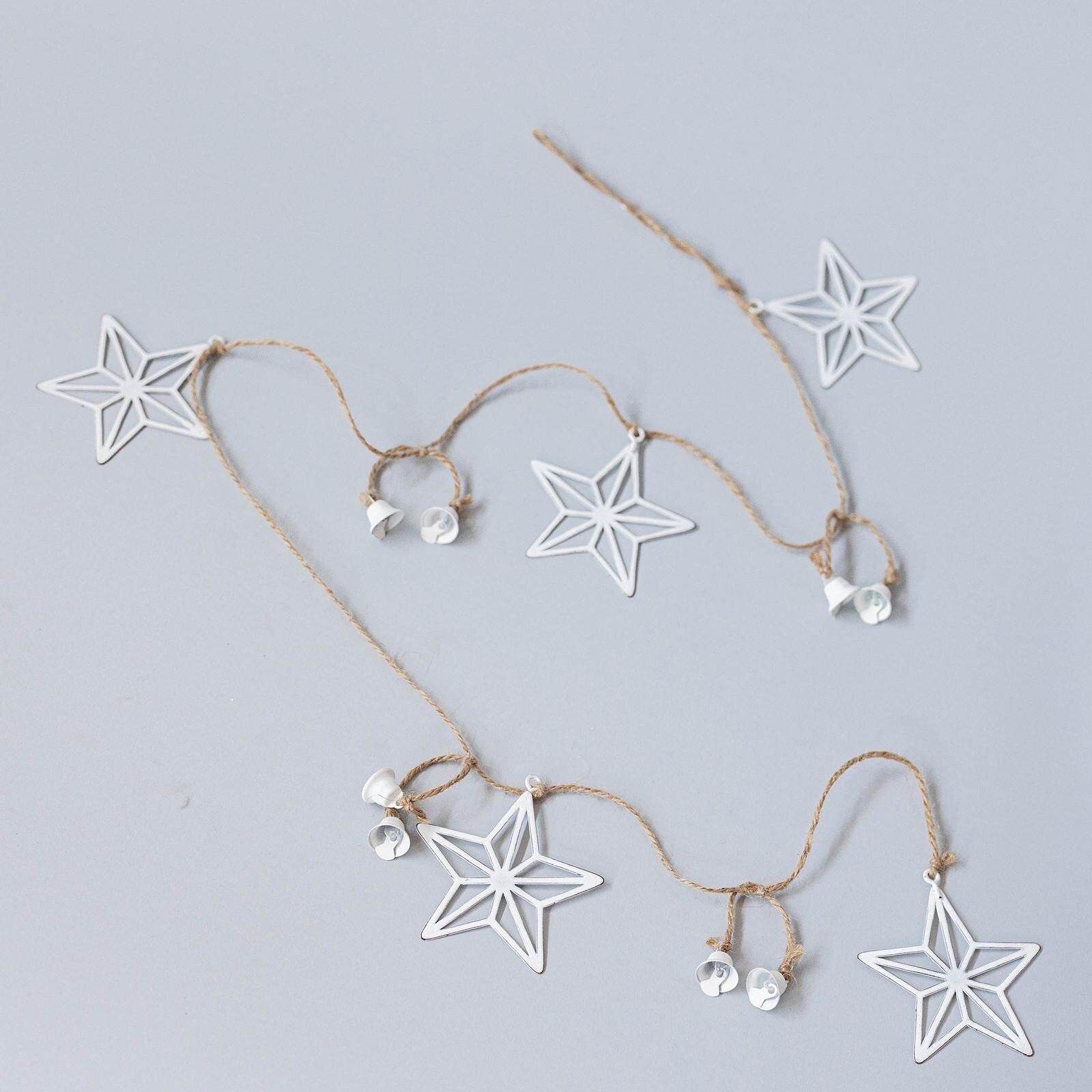 Metal Stars And Bells On A String Garland - Multi