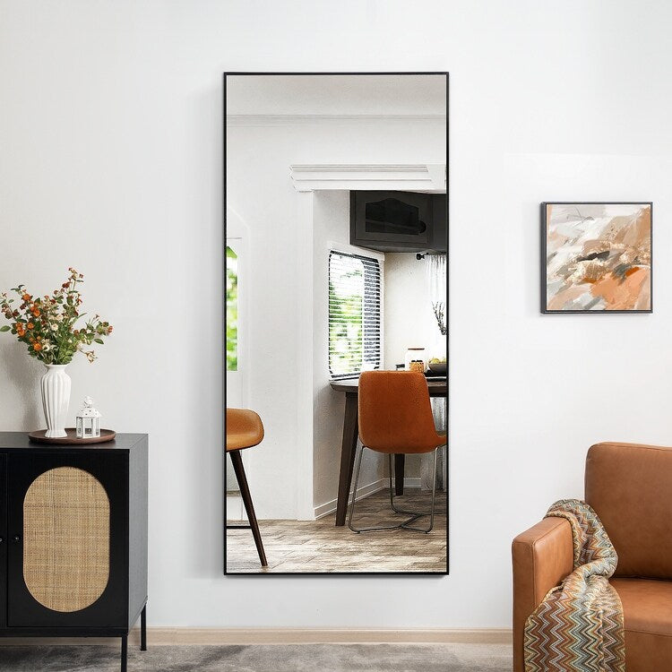 Maisie Modern Aluminum Full Length Mirror FreeStanding Leaning Mirror - N/A