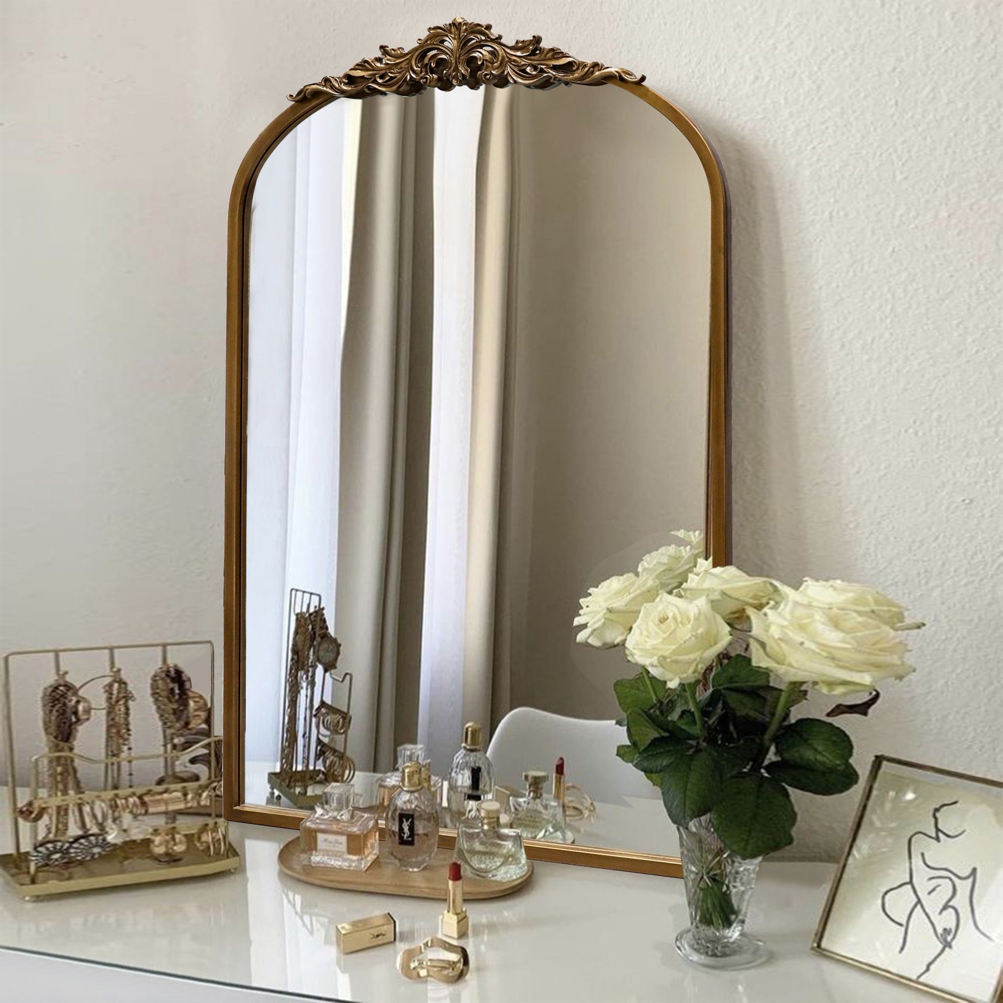 Ornate Vintage Mirror Baroque Gold Mirror