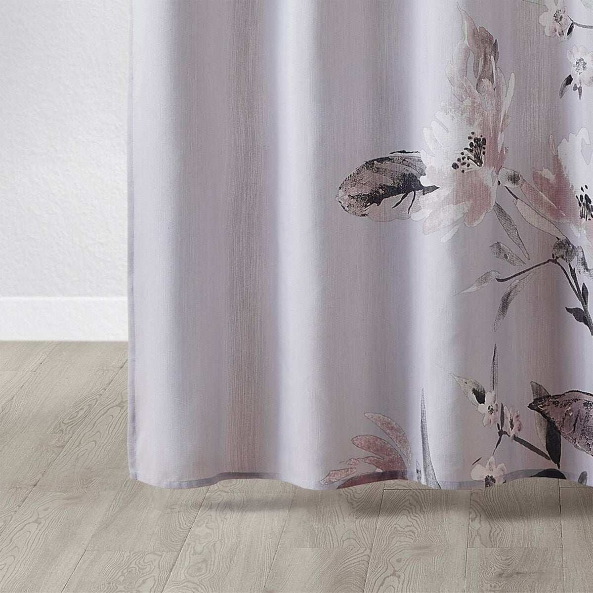 Floral Printed Cotton Shower Curtain