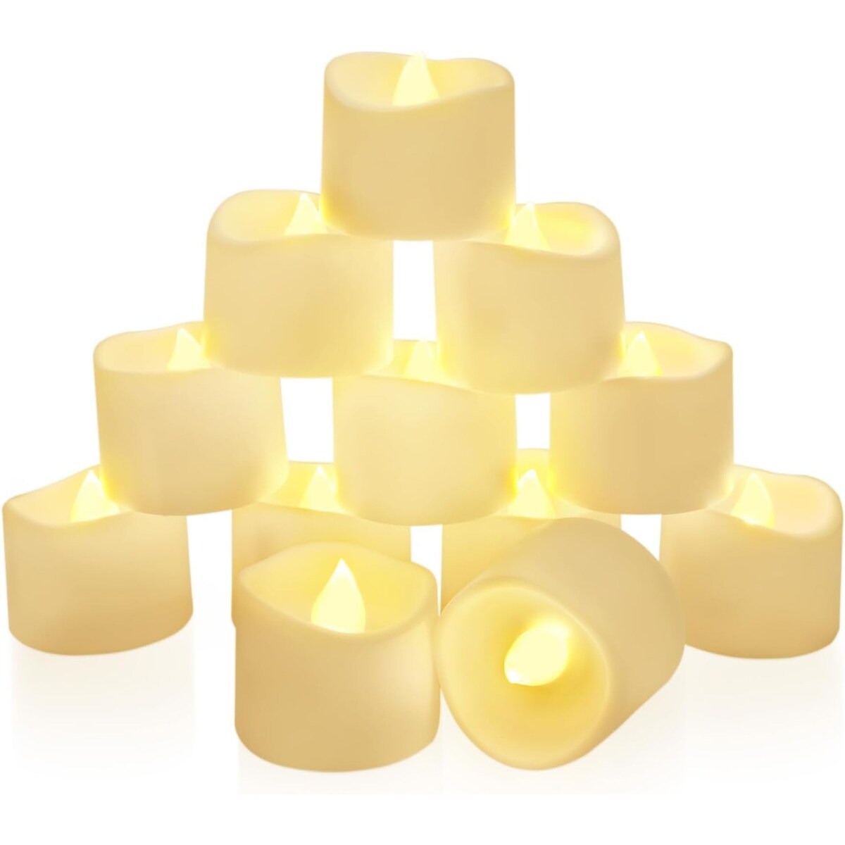 10-Pack Flameless Moving Flicker LED Tea Lights