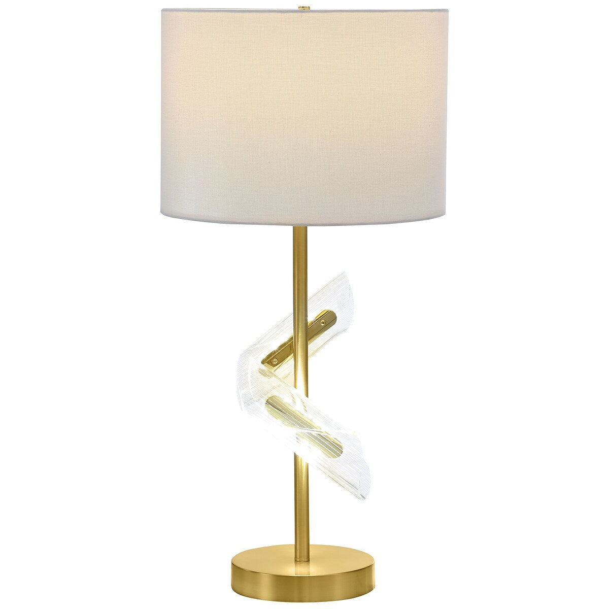 Kingsley 30-Inch Drum Shade Table Lamp Gold (Set Of 2)