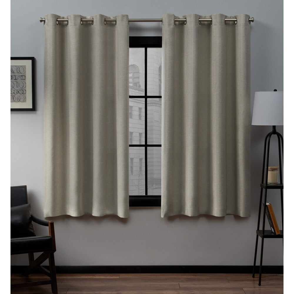 Porch & Den Sugar Creek Loha Grommet Top Linen Curtain Panel Pair