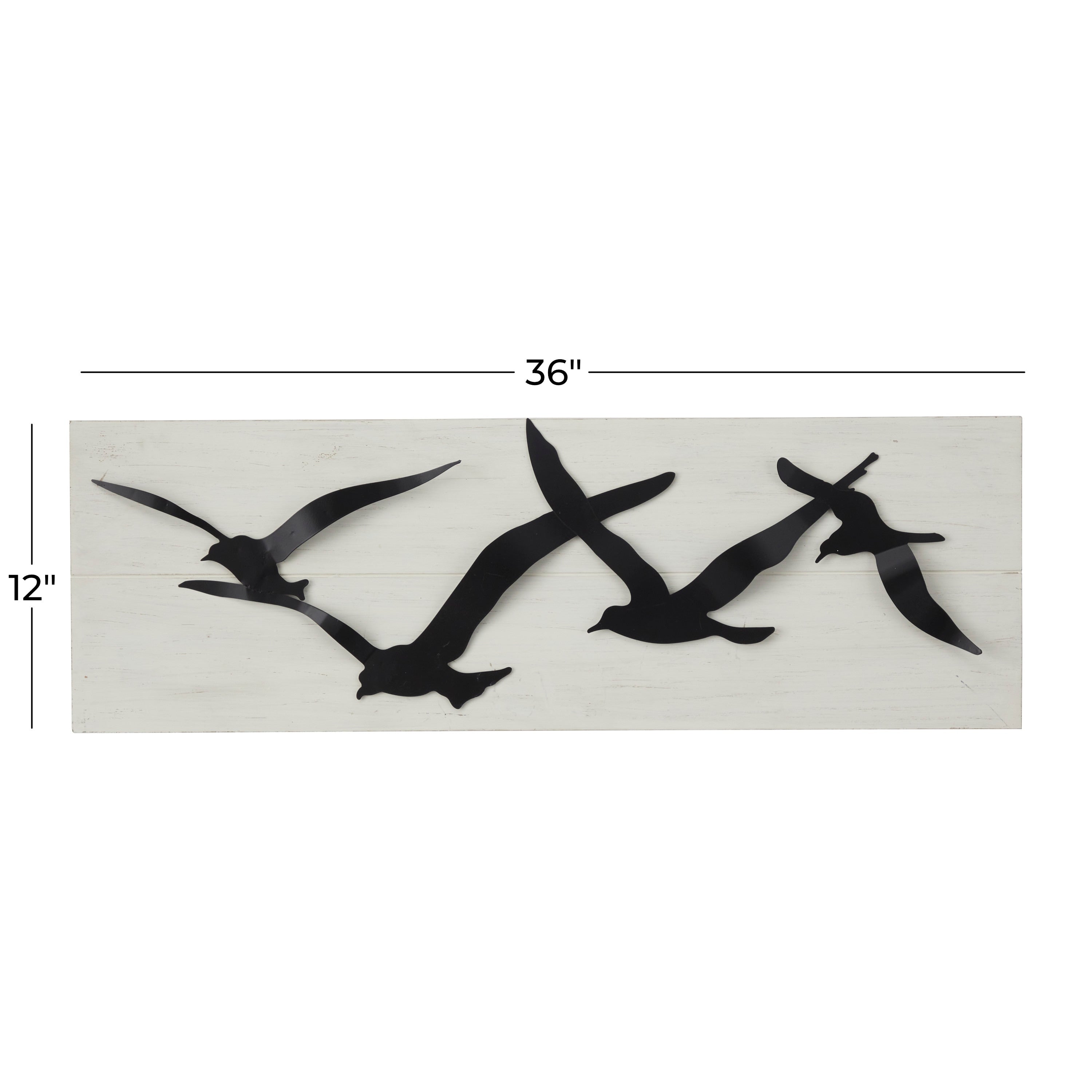 Black Metal Bird Wall Decor