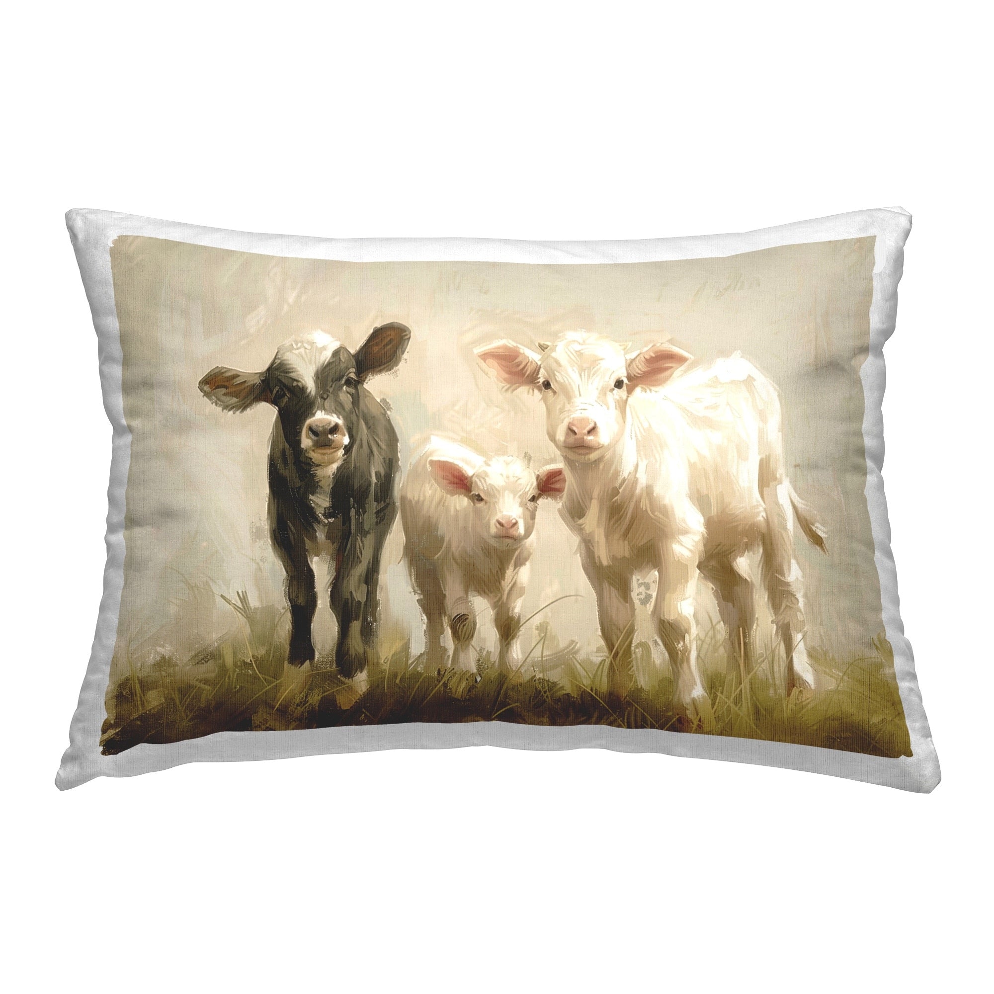 Stupell Baby Cattle Trio Decorative Printed Throw Pillow Design by Petals Prints Design