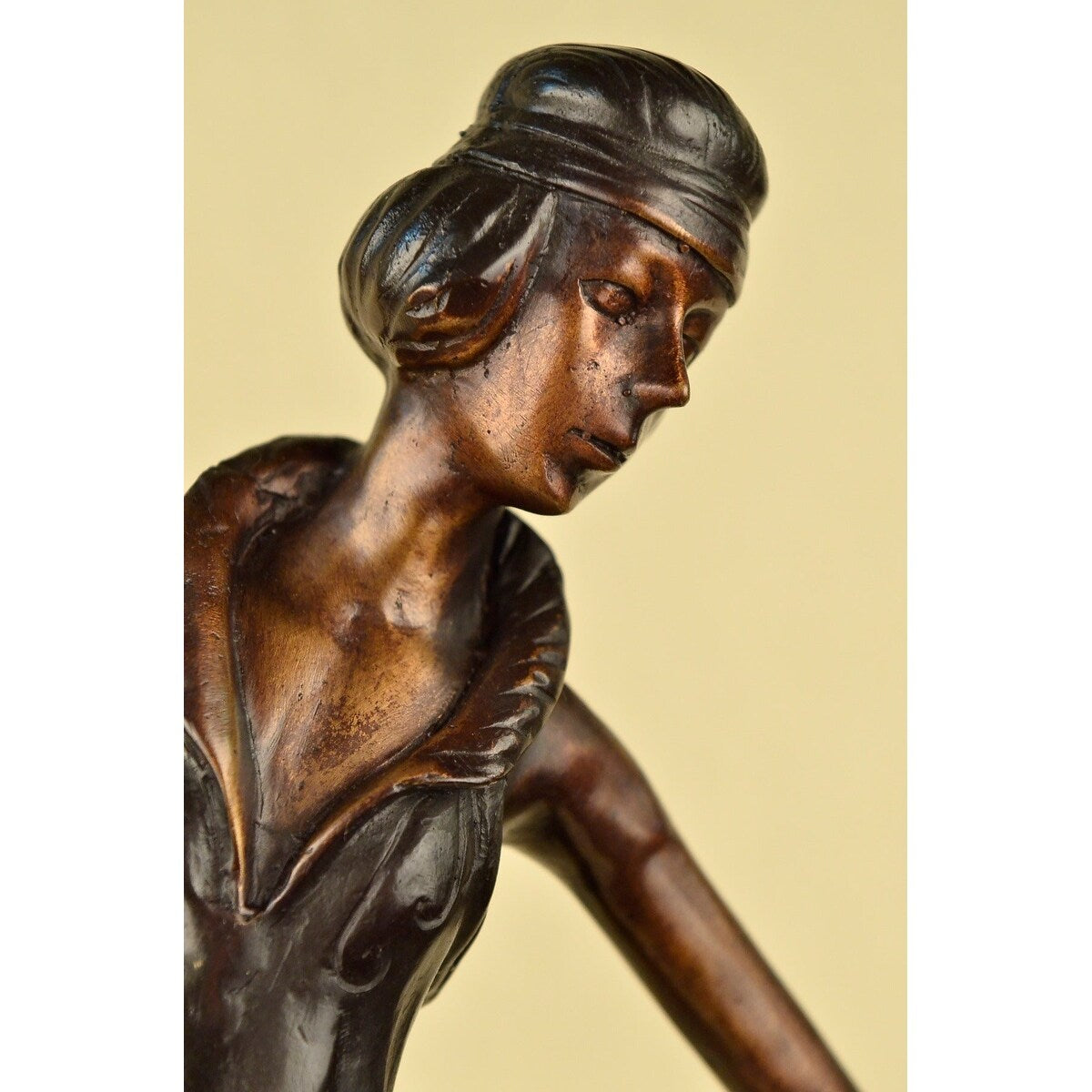 HandmadeVintage Rep. Theatre Actress Bronze Statue Dancer Singer Art Sculpture