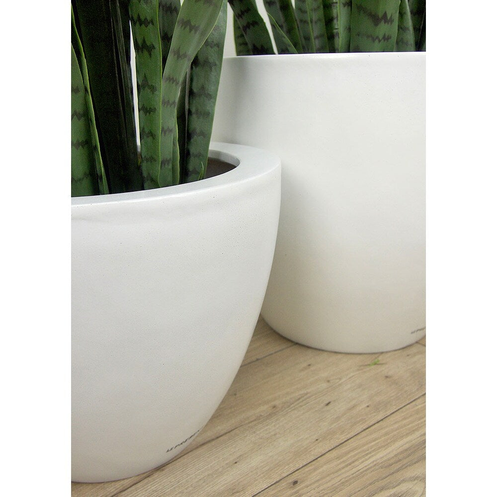 Helmet Planter in White Matte Finish 12 Height - 12 Inch