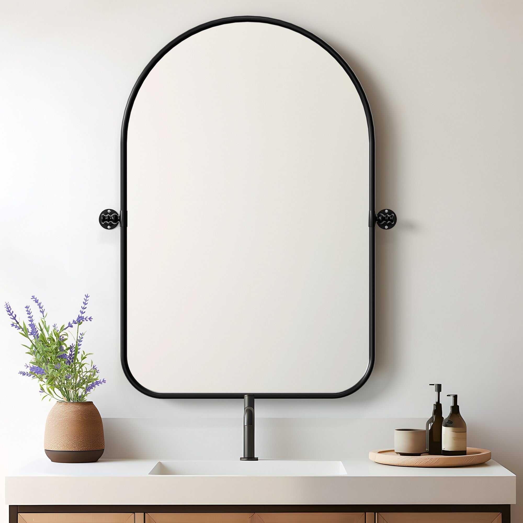 Iron Frame Arched Wall Mirror(Set Of 2) - 32*23