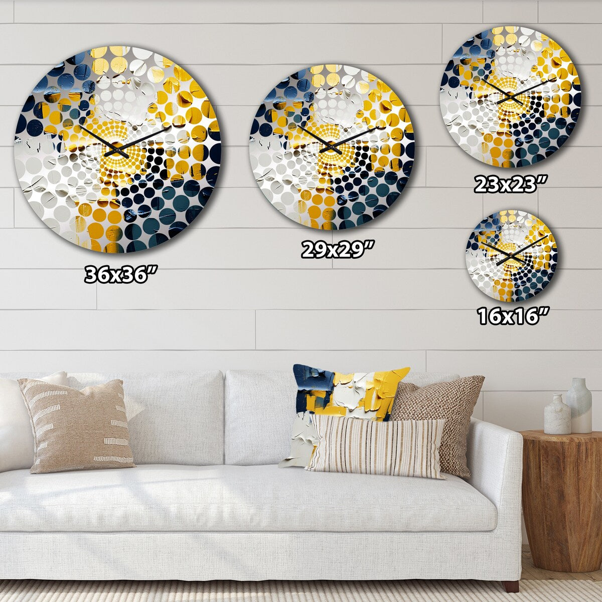 Designart Remembering Ukraine Abstract Painting IV Abstract Painting Clocks Modern Oversized Wall Clocks For Entryway