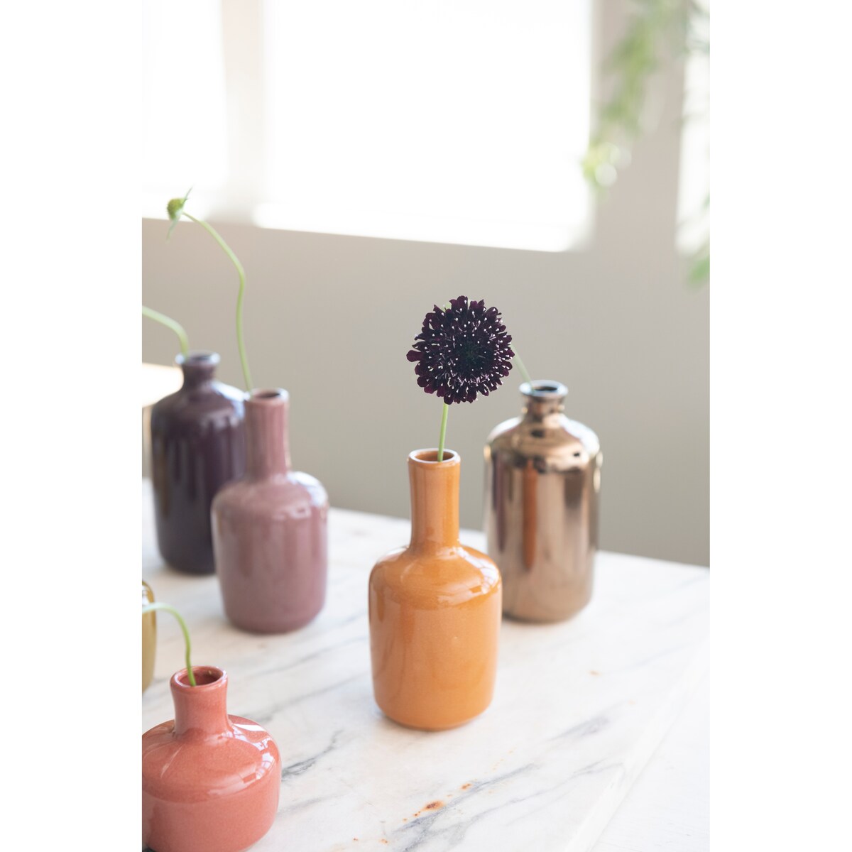 Decorative Stoneware Vases with Reactive Glaze