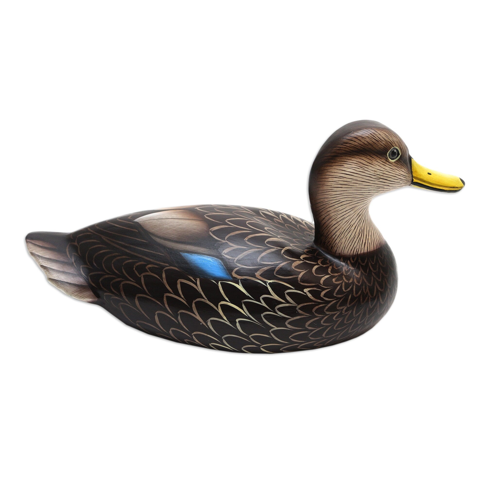 Novica Handmade Blue-Winged Teal Wood Statuette