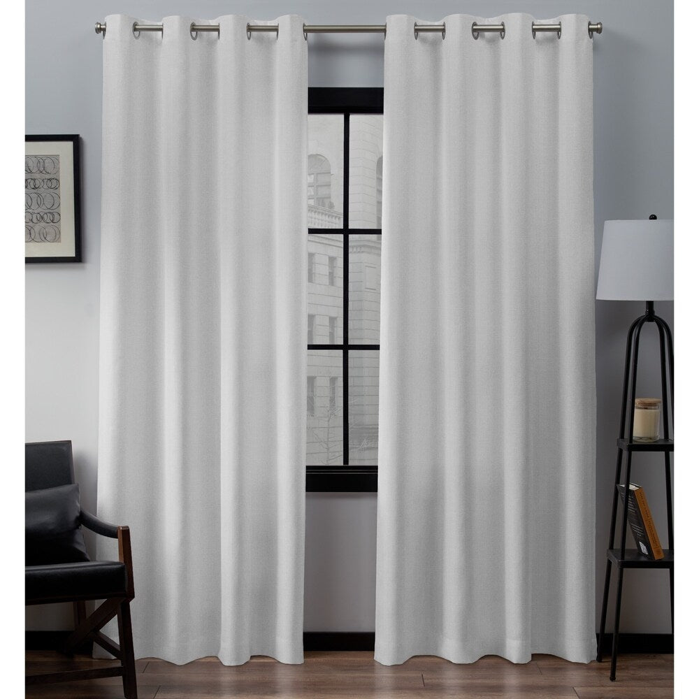 Porch & Den Sugar Creek Loha Grommet Top Linen Curtain Panel Pair