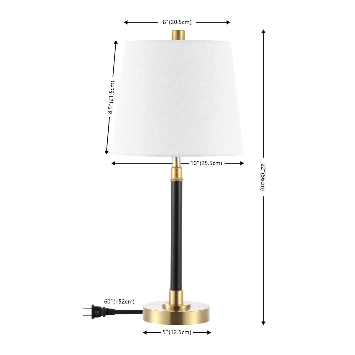 SAFAVIEH Lighting Nilla 22 Inch Table Lamp - 10 x 10 x 22 - 10Wx10Dx22H