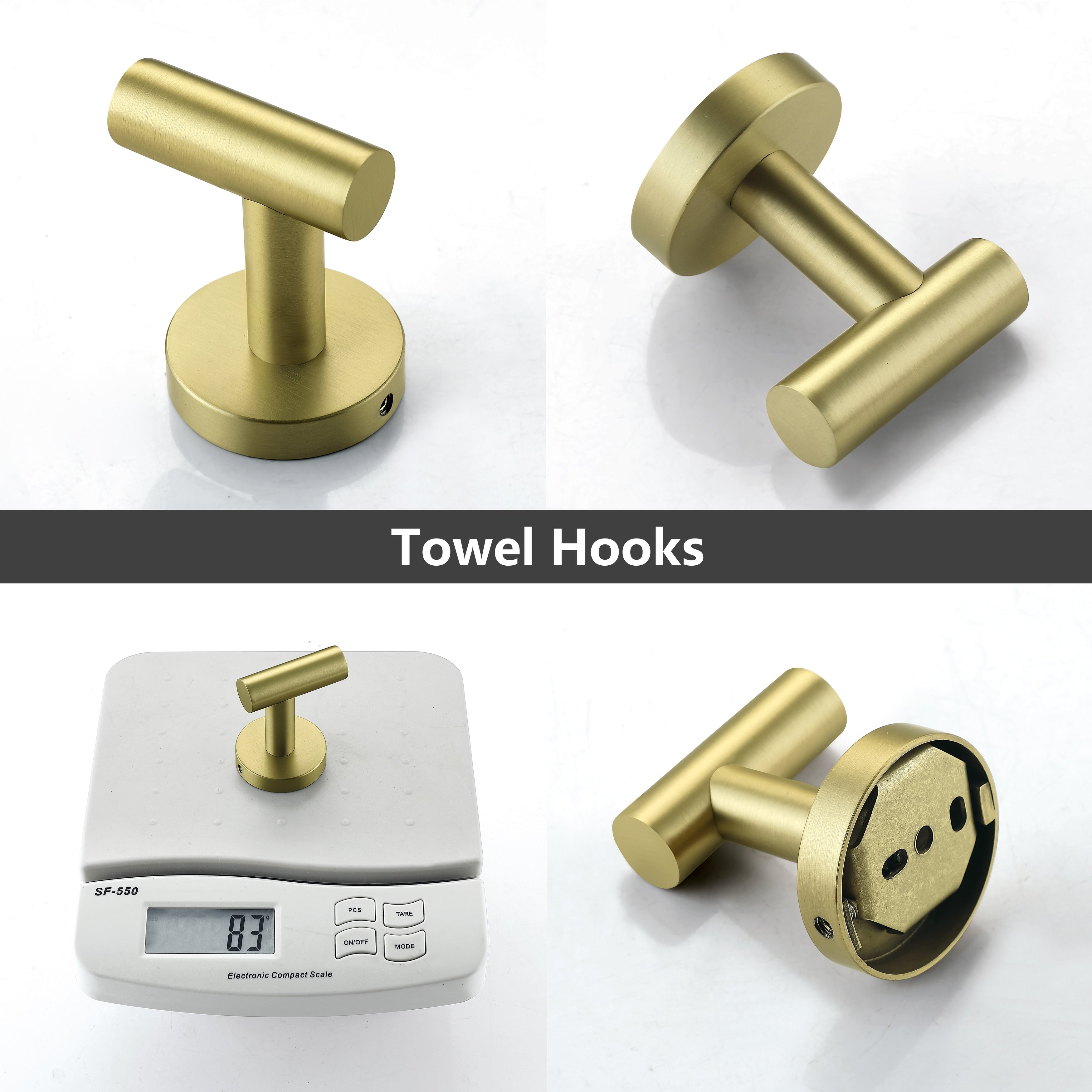 Bathroom Robe Hook Round Towel Hook in 304 Stainless Steel