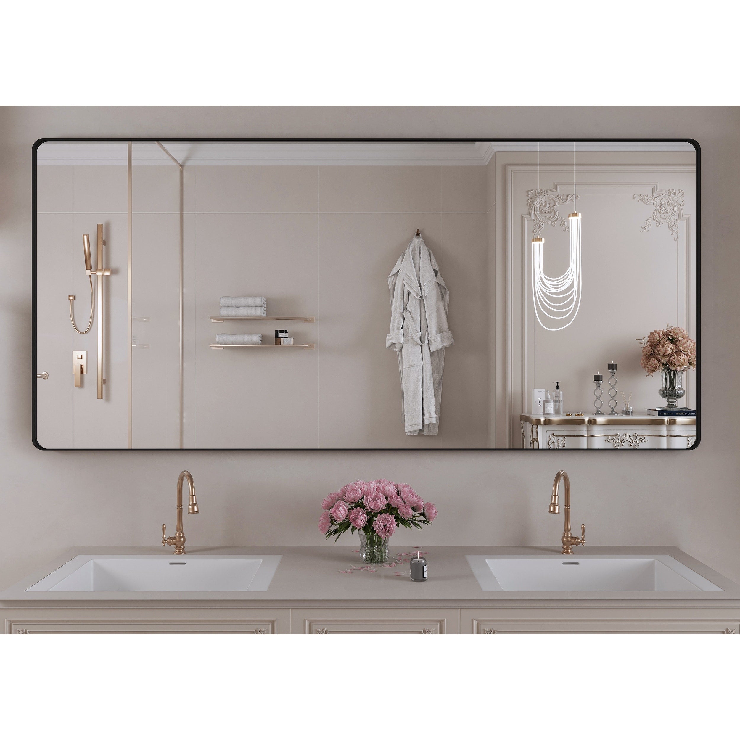 QuivaraView Rectangular Aluminum Framed Bathroom Vanity Mirror