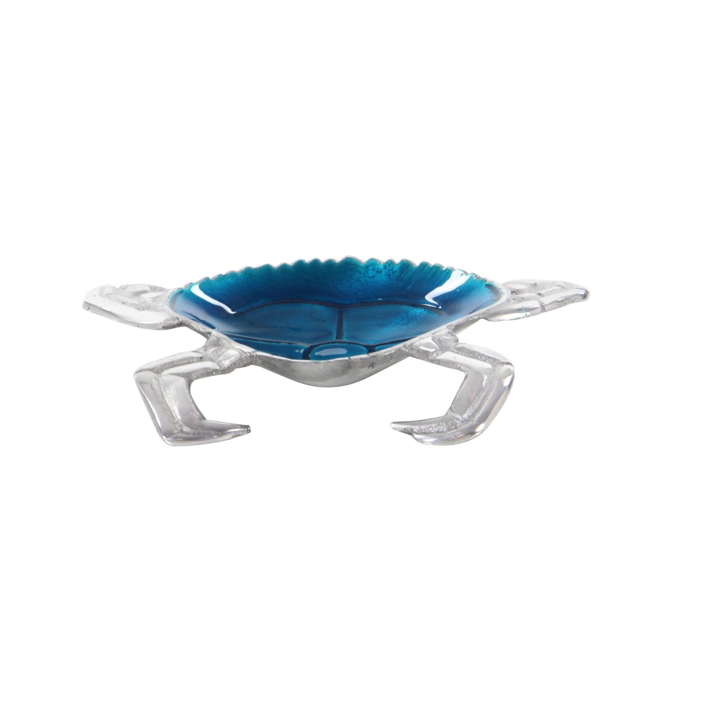 Multi Colored Aluminum Metal Crab Serving Bowl with Enamel Interior (Set of 3)