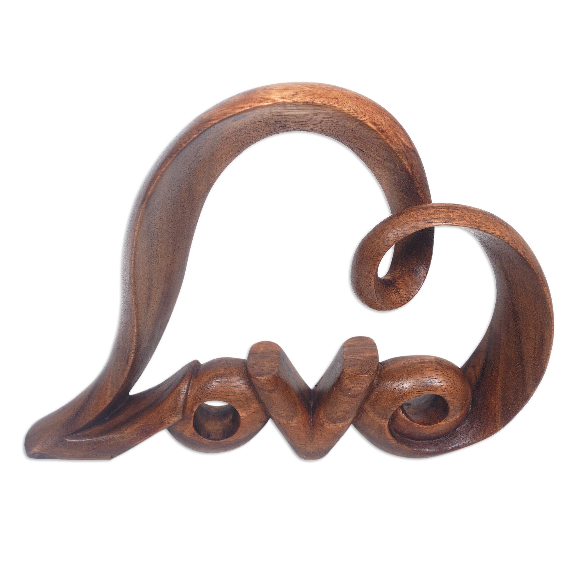 Novica Handmade Love Whisper Wood Sculpture