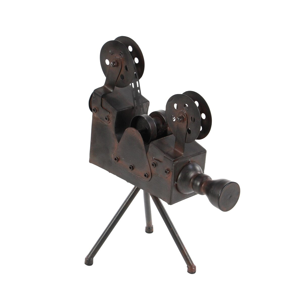 Metal Film Camera Decorative Sculpture - Brown - Roche River Decor