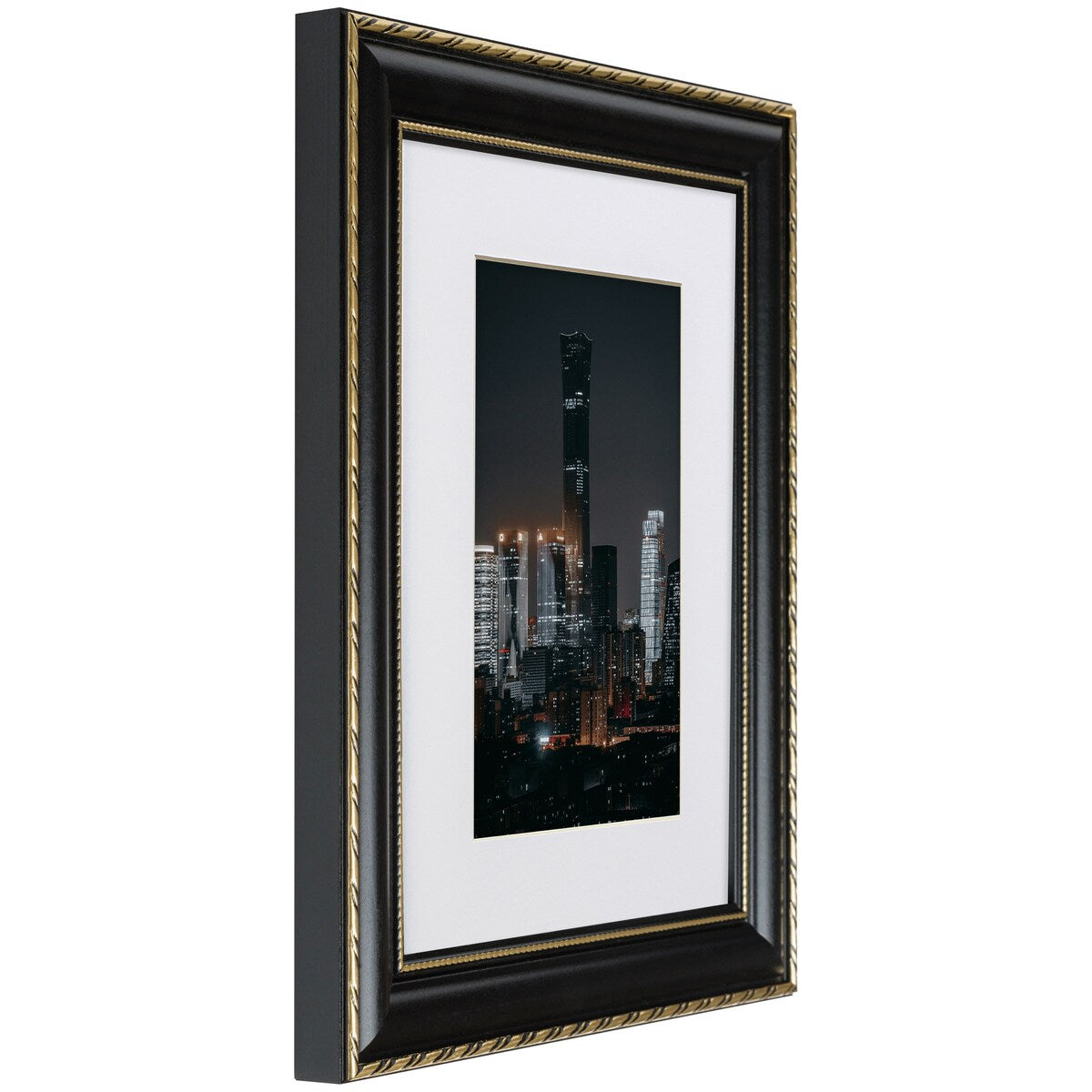 Craig Frames Victoria, Picture Frame Matted for a Photo, Ornate Black and Gold