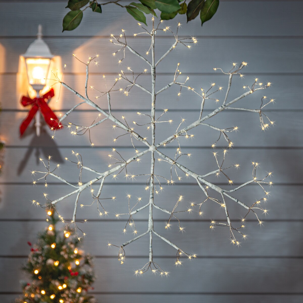 20 in. Firecracker LED Snowflake Outdoor Holiday Decor