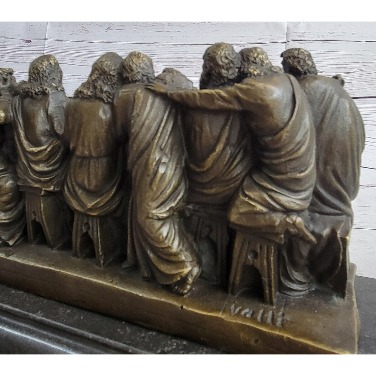 The Last Supper By Leonardo Da Vinci Bronze Sculpture Art Jesus Christ Christian 7 Inches X 15 Inches