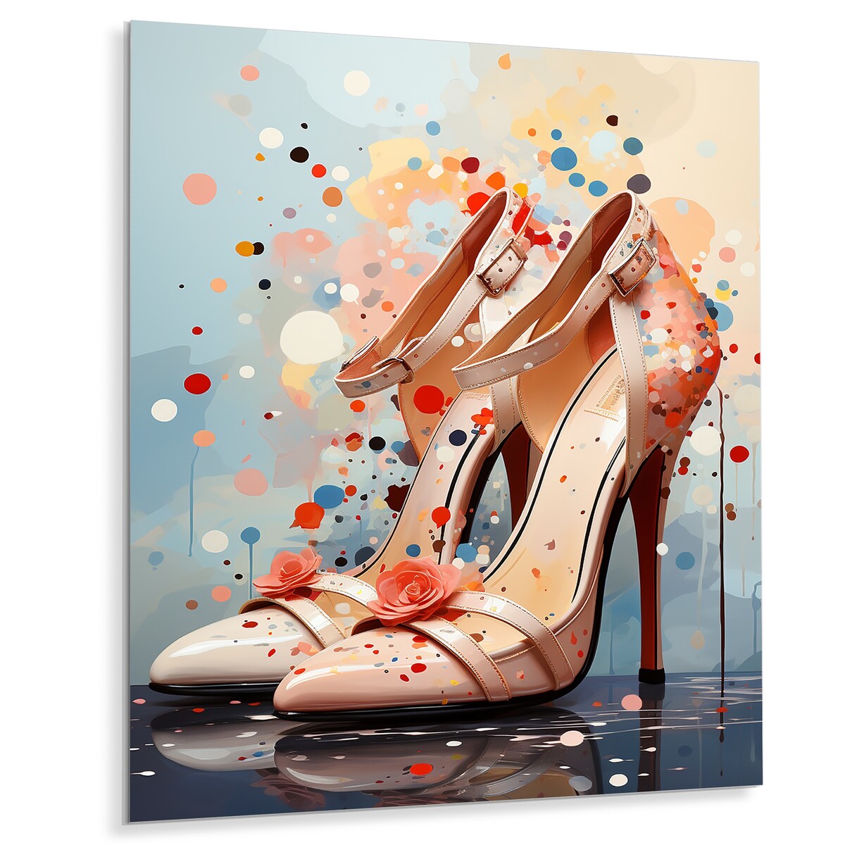 Designart Mid Century Pink High Heels Elegance I Fashion High Heels Metal Wall Art Pink Wall Art Glam Metal Art Work